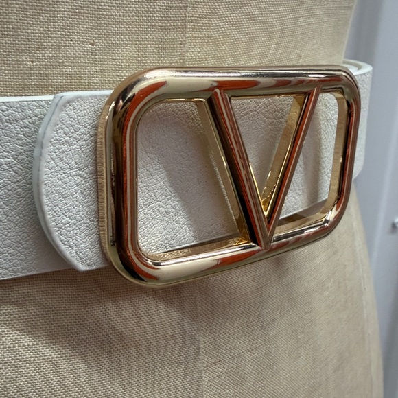 Elegant Belt with Gold Buckle BROWN main image 13
